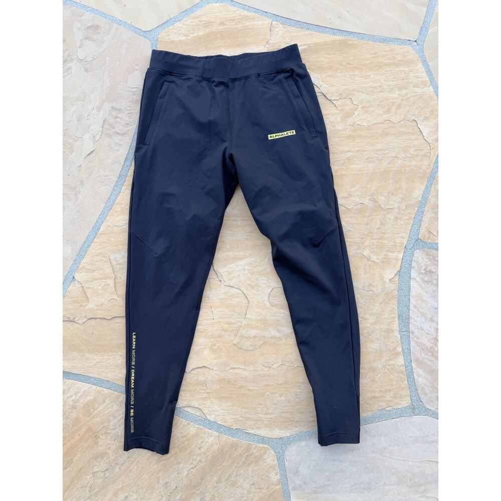 Alphalete Sweatpants Mens Med Black Slim Tapered Lightweight Performance Jogger